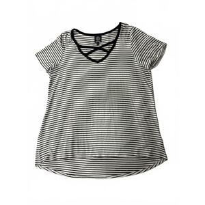 Bobeau Women's Striped V-Neck Top - XL